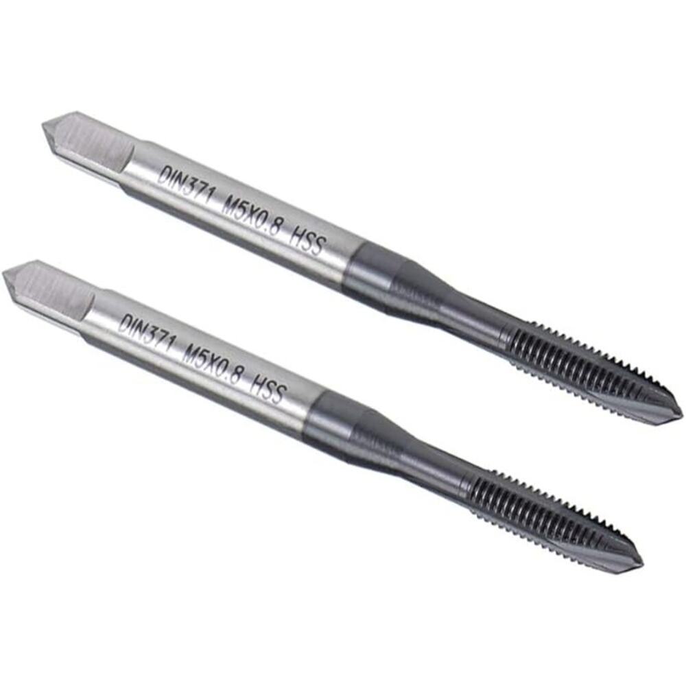 uxcell M5 x 0.8 Spiral Point Threading Tap Set - 2pcs